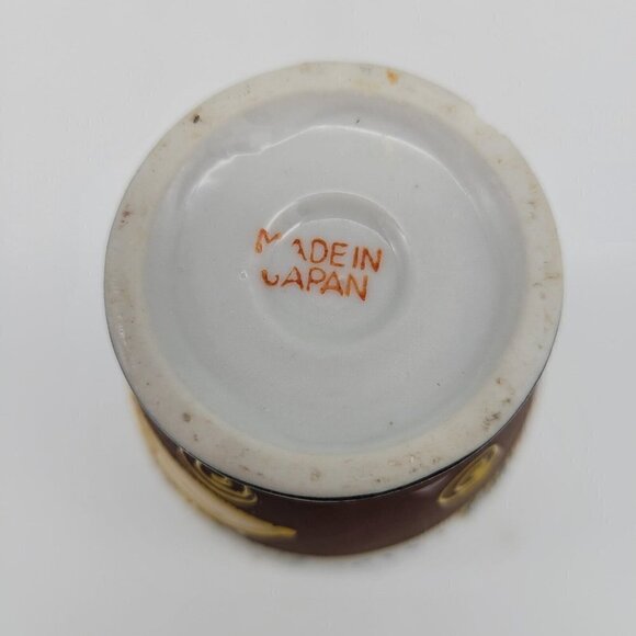 Vintage Japanese Satsuma Moriage 5" Porcelain Vase Hand Painted Raised Design - Picture 10 of 11